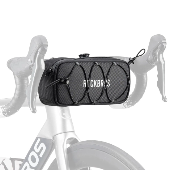 ROCKBROS Torba sakwa rowerowa na kierownicę wodoodporna 1.9 l - czarna
