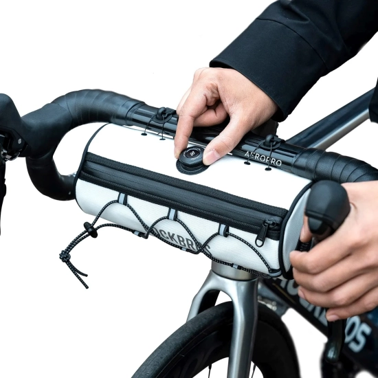 ROCKBROS Torba rowerowa wałek na kierownicę wodoodporna 1.5 l - biała
