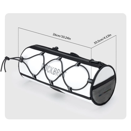 ROCKBROS Torba rowerowa wałek na kierownicę wodoodporna 1.5 l - biała