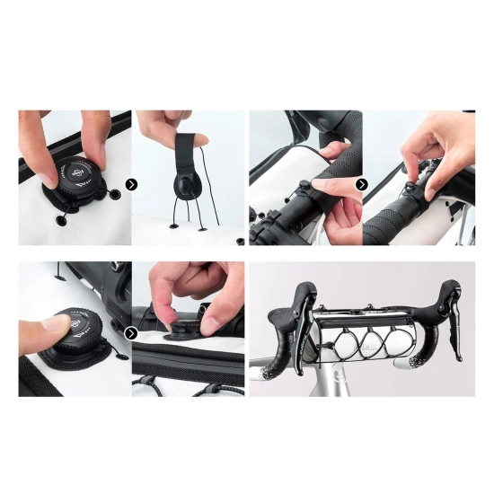 ROCKBROS Torba rowerowa wałek na kierownicę wodoodporna 1.5 l - biała