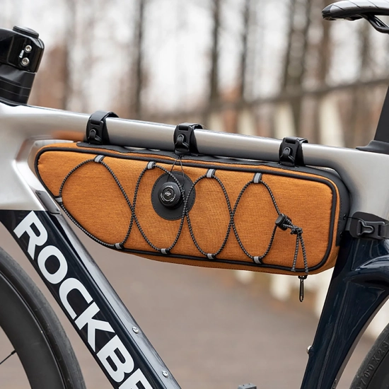 ROCKBROS Torba rowerowa pod ramę wodoodporna 2 l - pomarańczowa