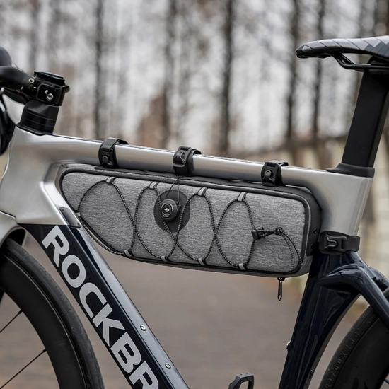 ROCKBROS Torba rowerowa pod ramę wodoodporna 2 l - szara