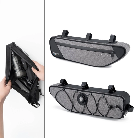 ROCKBROS Torba rowerowa pod ramę wodoodporna 2 l - szara