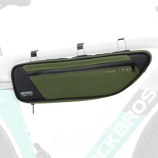ROCKBROS Torba rowerowa pod ramę wodoodporna 2 l - zielona