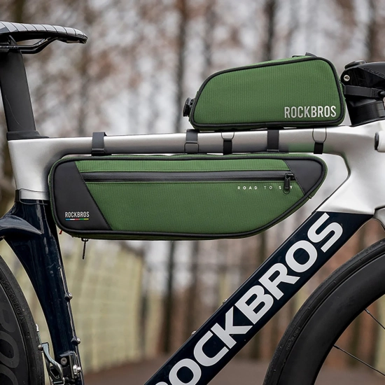 ROCKBROS Torba rowerowa pod ramę wodoodporna 2 l - zielona