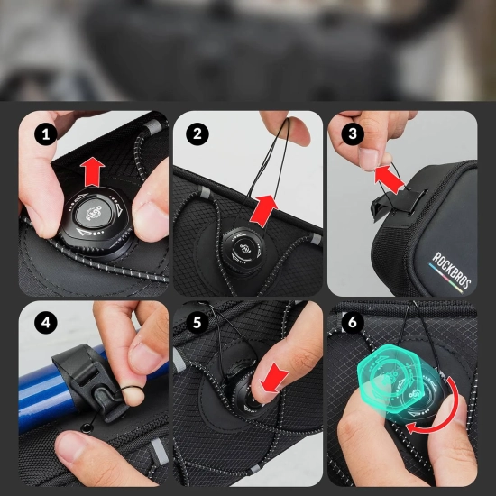 ROCKBROS Torba rowerowa pod ramę wodoodporna 2 l - czarna