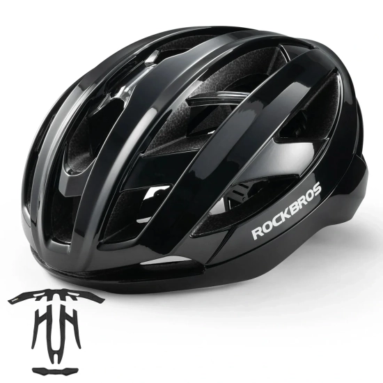 ROCKBROS Kask rowerowy z ramą wzmacniającą 58-62 cm - czarny