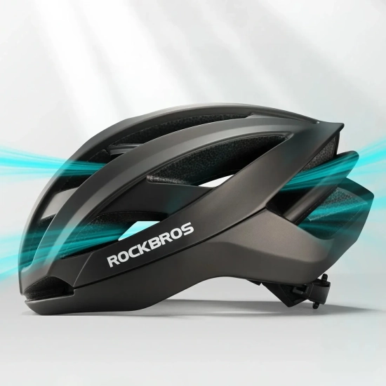 ROCKBROS Kask rowerowy z ramą wzmacniającą 58-62 cm - czarny
