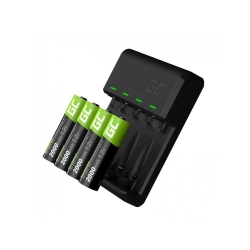 Zdjęcie główne produktu Ładowarka z akumulatorkami Green Cell GRSETGC01 4x AA 2000 mAh; wariant GRSETGC01, EAN 590781396 Zdjęcie główne produktu Ładowarka z akumulatorkami Green Cell GRSETGC01 4x AA 2000 mAh; wariant GRSETGC01, EAN 590781396