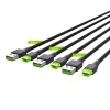 Green Cell Zestaw 3 kabli GC Ray USB-A–USB-C LED