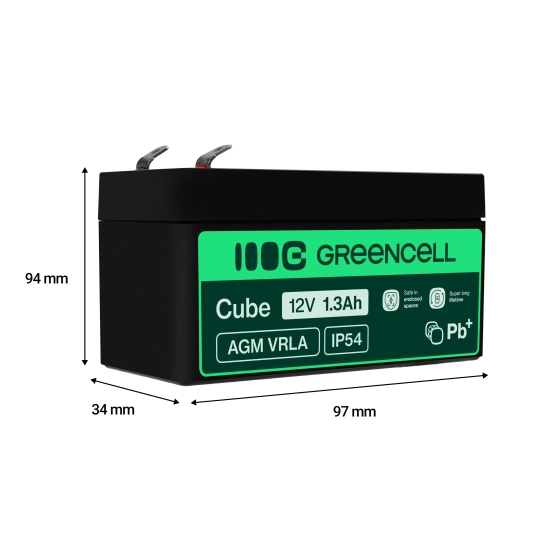 Green Cell Akumulator AGM41 12 V 1,3 Ah AGM