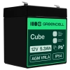 Akumulator Green Cell AGM45, wariant AGM VRLA 12 V 5,3 Ah, złącze Faston 250 (F2).