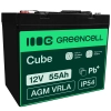 Akumulator Green Cell AGM49, wariant AGM VRLA 12 V 55 Ah, złącze M6.
