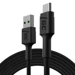 Kabel Green Cell PowerStream USB-A–USB-C 200 cm zielony – produkt w dokładnym wariancie wskazanym kodem KABGC19, zgodny