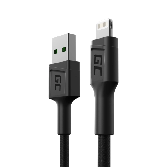 Kabel Green Cell PowerStream USB-A–Lightning 30 cm zielony – produkt w dokładnym wariancie wskazanym kodem KABGC24, zgod