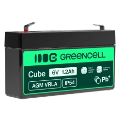 Zdjęcie główne produktu Akumulator AGM Green Cell AGM52 6V 1,2Ah; wariant AGM52, EAN 5907813966514.