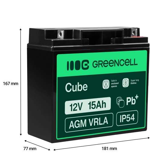 Green Cell Akumulator AGM53 12 V 15 Ah AGM
