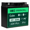 Akumulator Green Cell AGM54, wariant AGM VRLA 12 V 22 Ah, złącze M5 (F3).