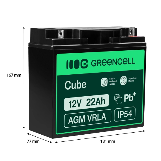 Green Cell Akumulator AGM54 12 V 22 Ah AGM