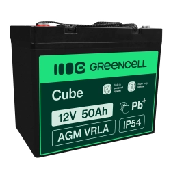 Zdjęcie główne produktu Akumulator AGM Green Cell AGM56 12V 50Ah; wariant AGM56, EAN 5907813968341.