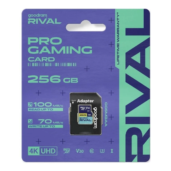Goodram Karta microSDXC RIVAL M3AA 256 GB U3 V30 z adapterem