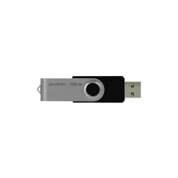 Pendrive Goodram UTS2 128 GB (UTS2-1280K0R11), wariant czarny, obrotowa osłona.