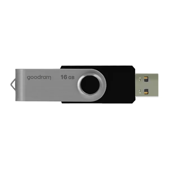 Pendrive Goodram UTS2 16 GB w kolorze czarno-srebrny, wariant z USB-A.