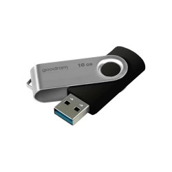 Pendrive Goodram UTS3 16 GB (UTS3-0160K0R11), wariant czarny, obrotowa osłona.
