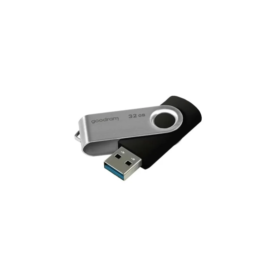 Pendrive Goodram UTS3 32 GB (UTS3-0320K0R11), wariant czarny, obrotowa osłona.