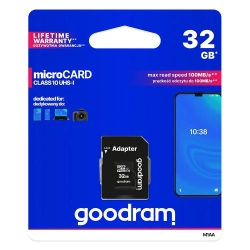 Karta pamięci GOODRAM Microcard 32 GB SD HC UHS-I klasa 10 + SD