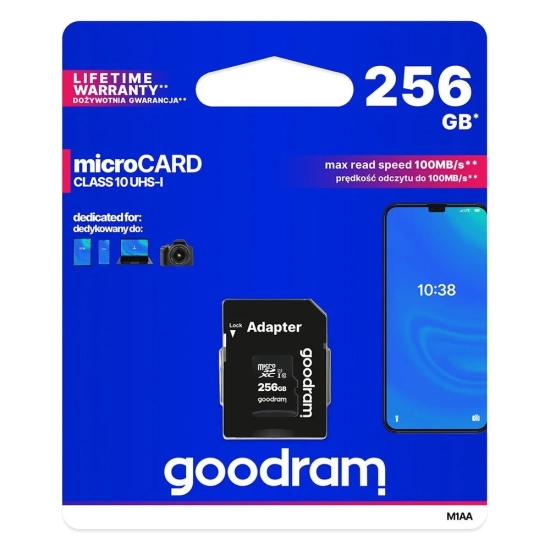 Goodram M1AA 256 GB microSDXC M1AA-2560R12 UHS-I