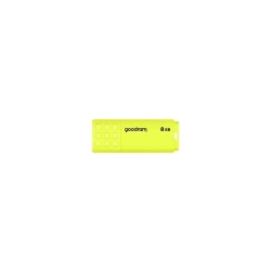 Pendrive Goodram UME2 8 GB (UME2-0080Y0R11), wariant żółty, zdejmowana zaślepka.