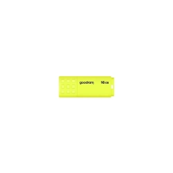 Pendrive GOODRAM UME2 16 GB w kolorze żółty, ze złączem USB-A.