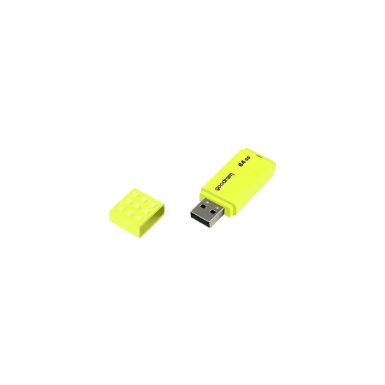 Pendrive Goodram UME2 64 GB w kolorze żółty, wariant z USB-A.
