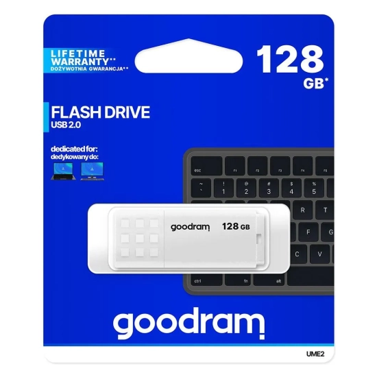 Goodram UME2 128 GB USB 2.0 biały UME2-1280W0R11