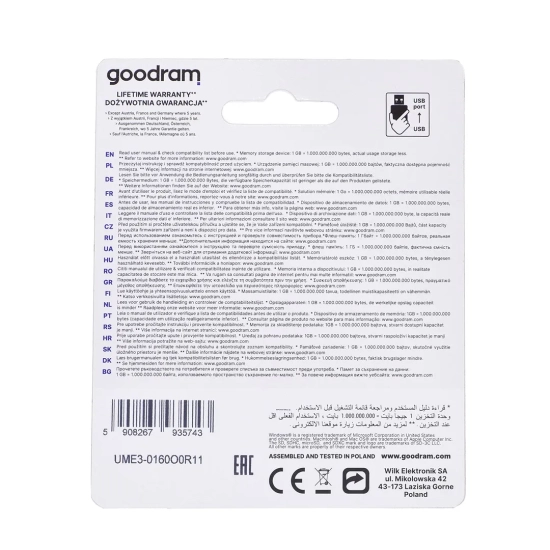 Goodram Pendrive UME3 16 GB UME3-0160O0R11