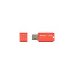Pendrive Goodram UME3 64 GB pomarańczowy, model UME3-0640O0R11, złącze USB-A.