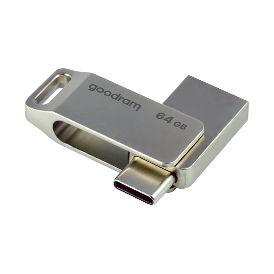 Pendrive GOODRAM 64 GB dwa złącza USB 3.2 + USB-C OTG ODA3 srebrny