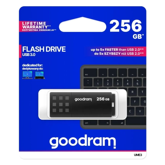 Goodram Pendrive UME3 256 GB USB 3.2 Gen 1 UME3-2560K0R11