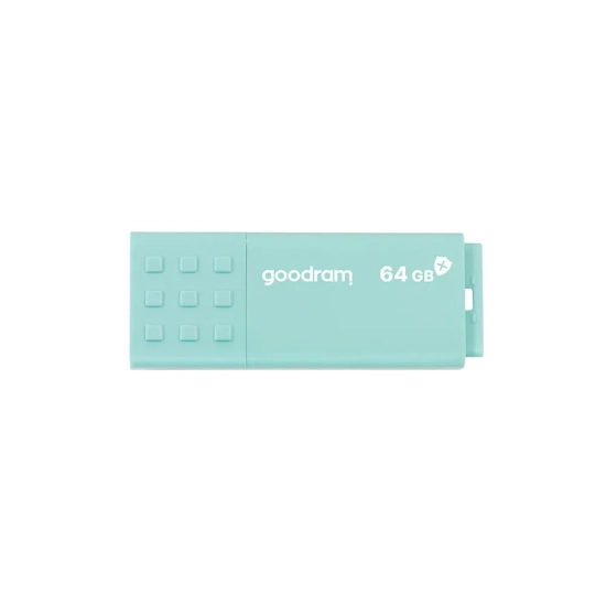 Pendrive Goodram UME3 CARE 64 GB turkusowy, model UME3-0640CRR11, złącze USB-A.