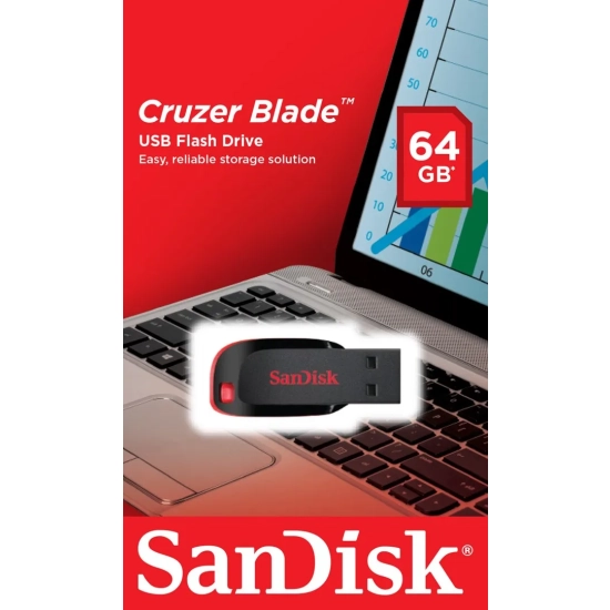 SanDisk Pendrive Cruzer Blade 64 GB USB 2.0 SDCZ50-064G-B35
