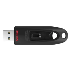 Pendrive SanDisk Ultra 64 GB (SDCZ48-064G-U46), zdejmowana zaślepka.