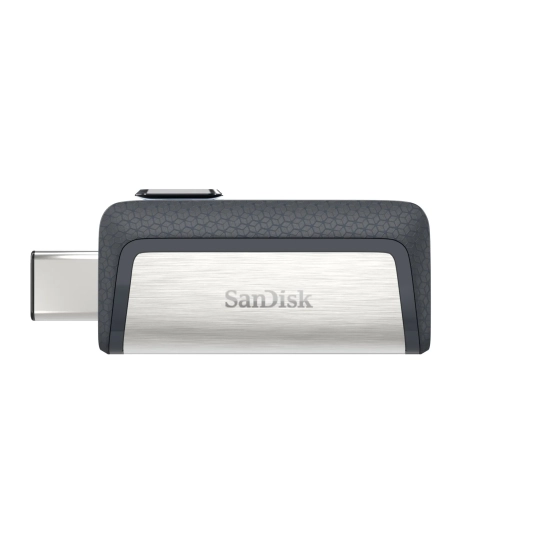 Pendrive SanDisk Ultra Dual Drive 64 GB (SDDDC2-064G-G46), wysuwane złącza.