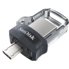 Pendrive SanDisk Ultra Dual Drive m3.0 128 GB (SDDD3-128G-G46), wysuwane złącza.