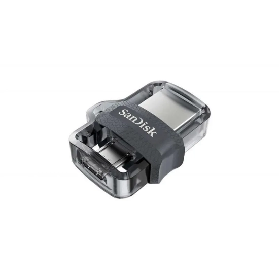 SanDisk Ultra Dual Drive m3.0 256 GB – pendrive USB-A i Micro-USB z wysuwanymi złączami USB-A i Micro-USB, wariant Czarn