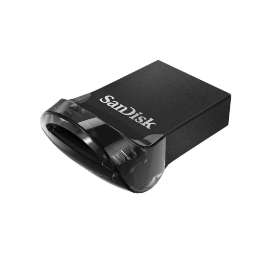 Pendrive SanDisk Ultra Fit 64 GB (SDCZ430-064G-G46), niskoprofilowe stałe złącze.