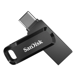 Pendrive SanDisk Ultra Dual Drive Go 128 GB, MPN SDDDC3-128G-G46, złącze USB-A / USB-C, kolor czarny.