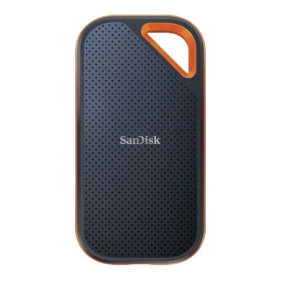Czarny / pomarańczowy zewnętrzny dysk SanDisk Extreme PRO Portable SSD 1 TB, model SDSSDE81-1T00-G25.