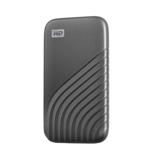 Przenośny dysk SSD SanDisk My Passport SSD 2 TB, model WDBAGF0020BGY-WESN, kolor szary.