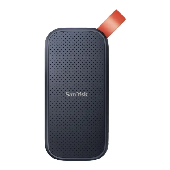 Niebieski zewnętrzny dysk SanDisk Portable SSD 480 GB, model SDSSDE30-480G-G25.